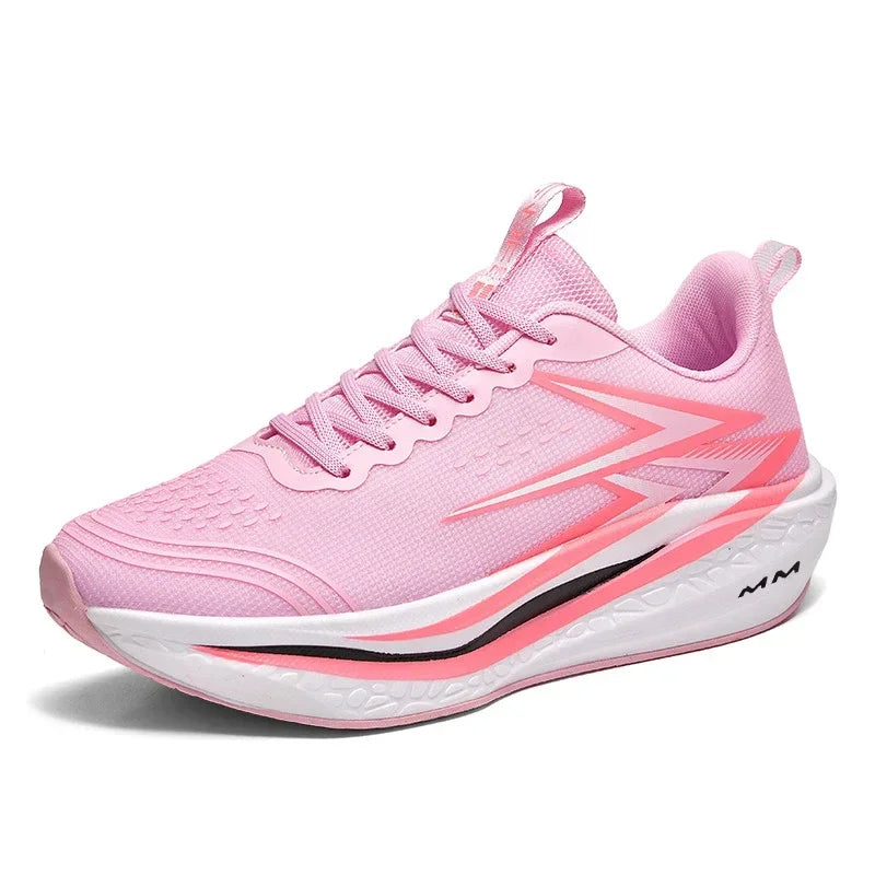 Herren Damen Carbonplatte Laufschuhe Weiche Dämpfung Stoßabsorbierende Sportschuhe Unisex Sneakers Leichte Rutschfeste Trainingsschuhe