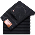 Männer Mode Gerade Jeans Männer  Neue Stretch Slim Fit Hosen Komfortable Weiche Business Denim Hosen Männliche Marke Kleidung