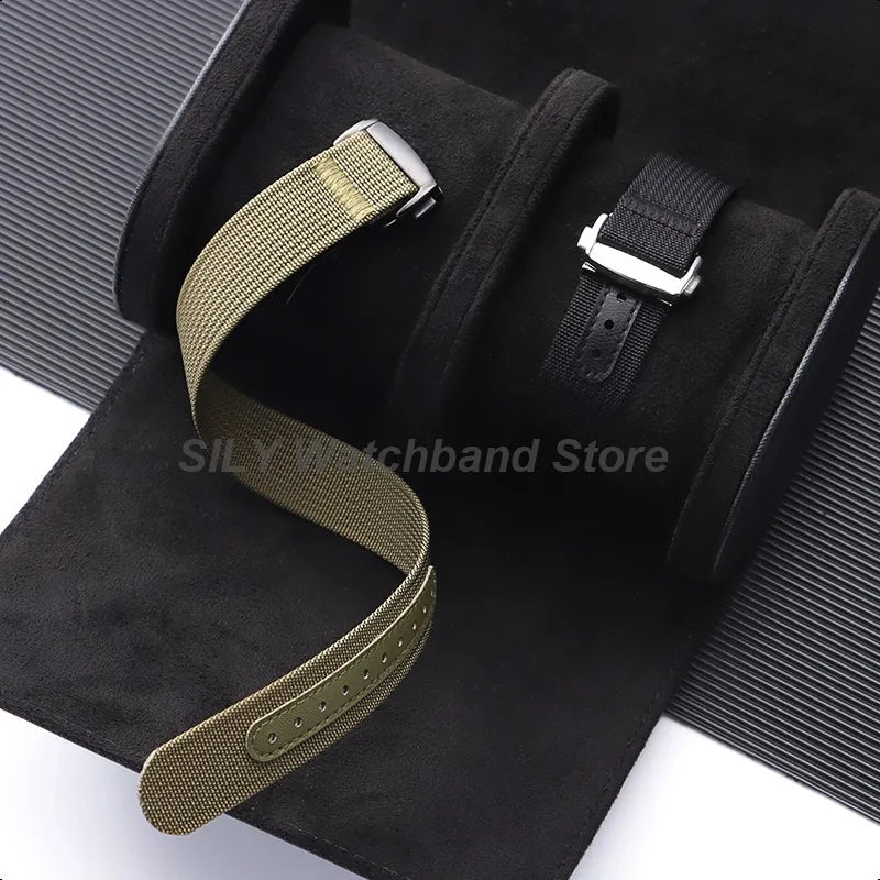 Nylon-Canvas-Armbänder für Tudor für Rolex 20 mm Faltschließe, gerippte Nylon-Armbänder, universeller Sport-Armbandgürtel für Herren und Damen