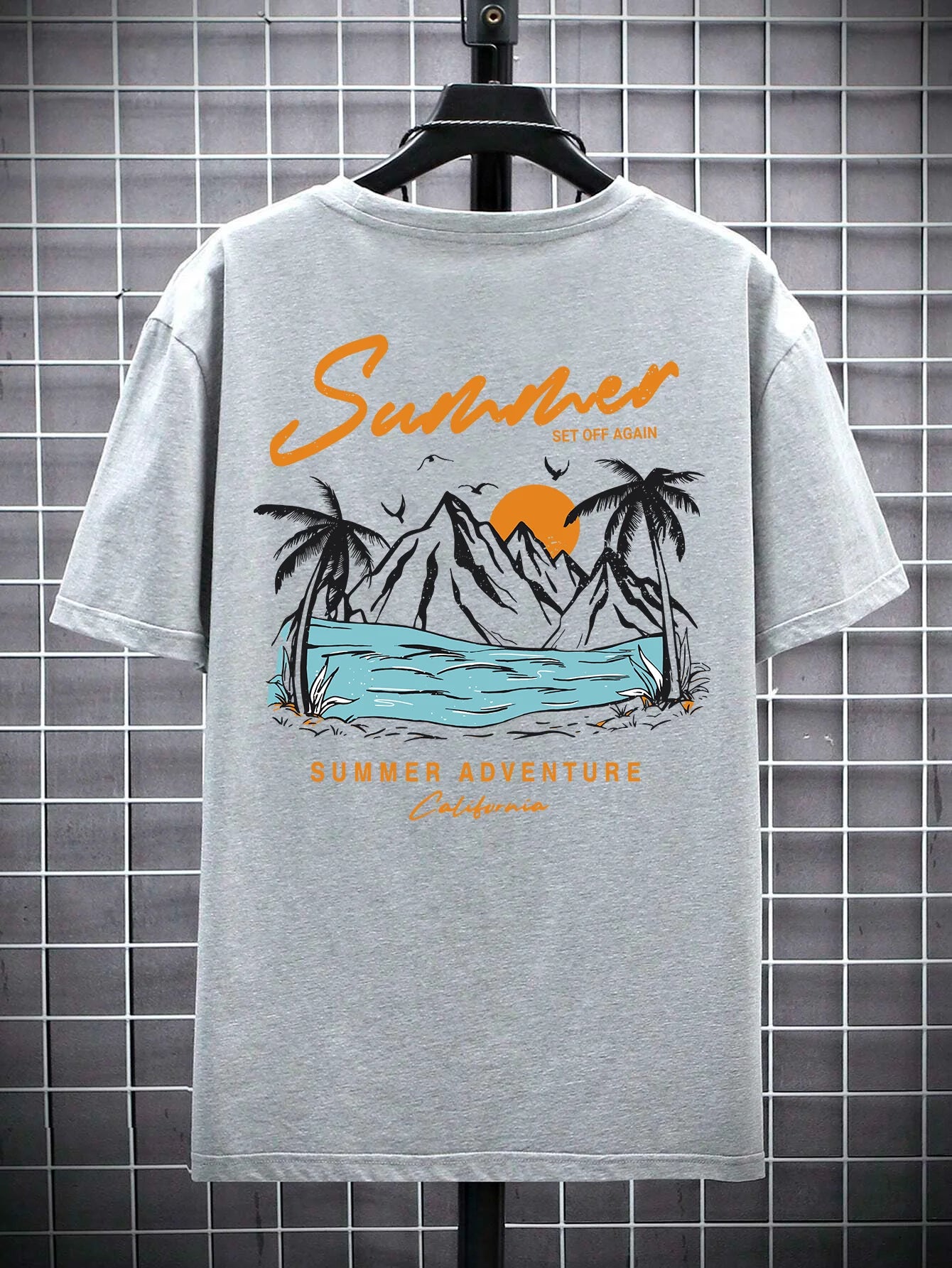 Sommer Set Off Again Adventure California Herren T-Shirt Baumwolle Lose T-Shirt Kleidung Mode Sweat Kleidung Übergroße Sommer Tops