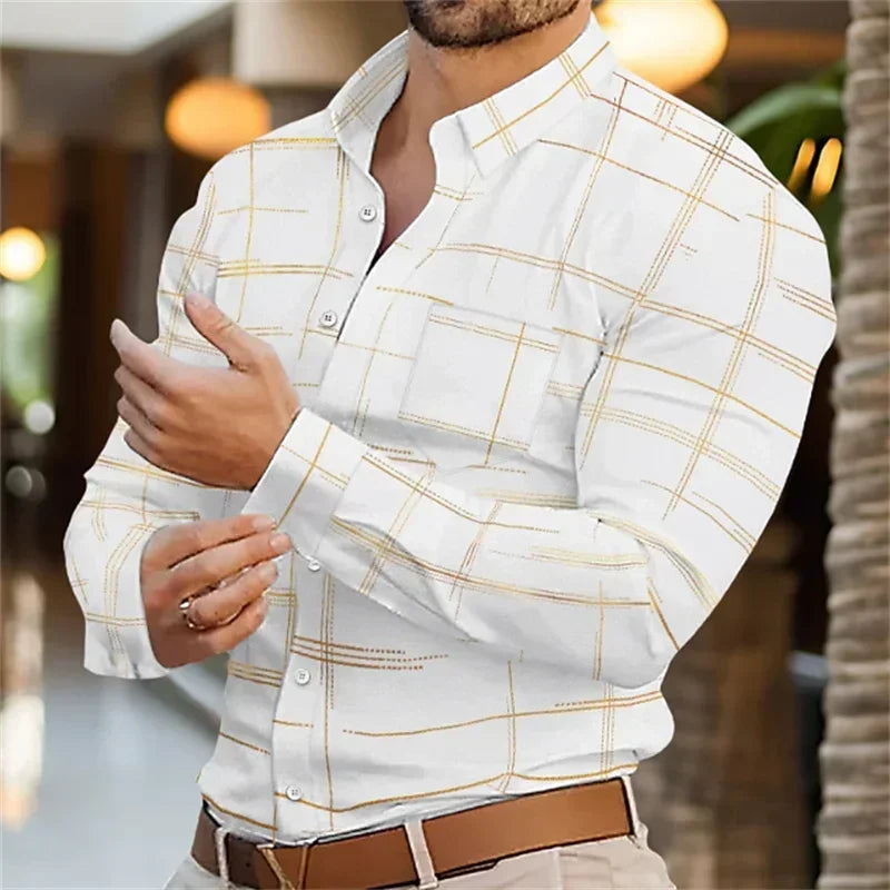 Herren-Business-Revershemd, Büro, lässig, Outdoor, Straßenhemd, weich und bequem, hochwertiges Herren-Top, große Größe XS-6XL