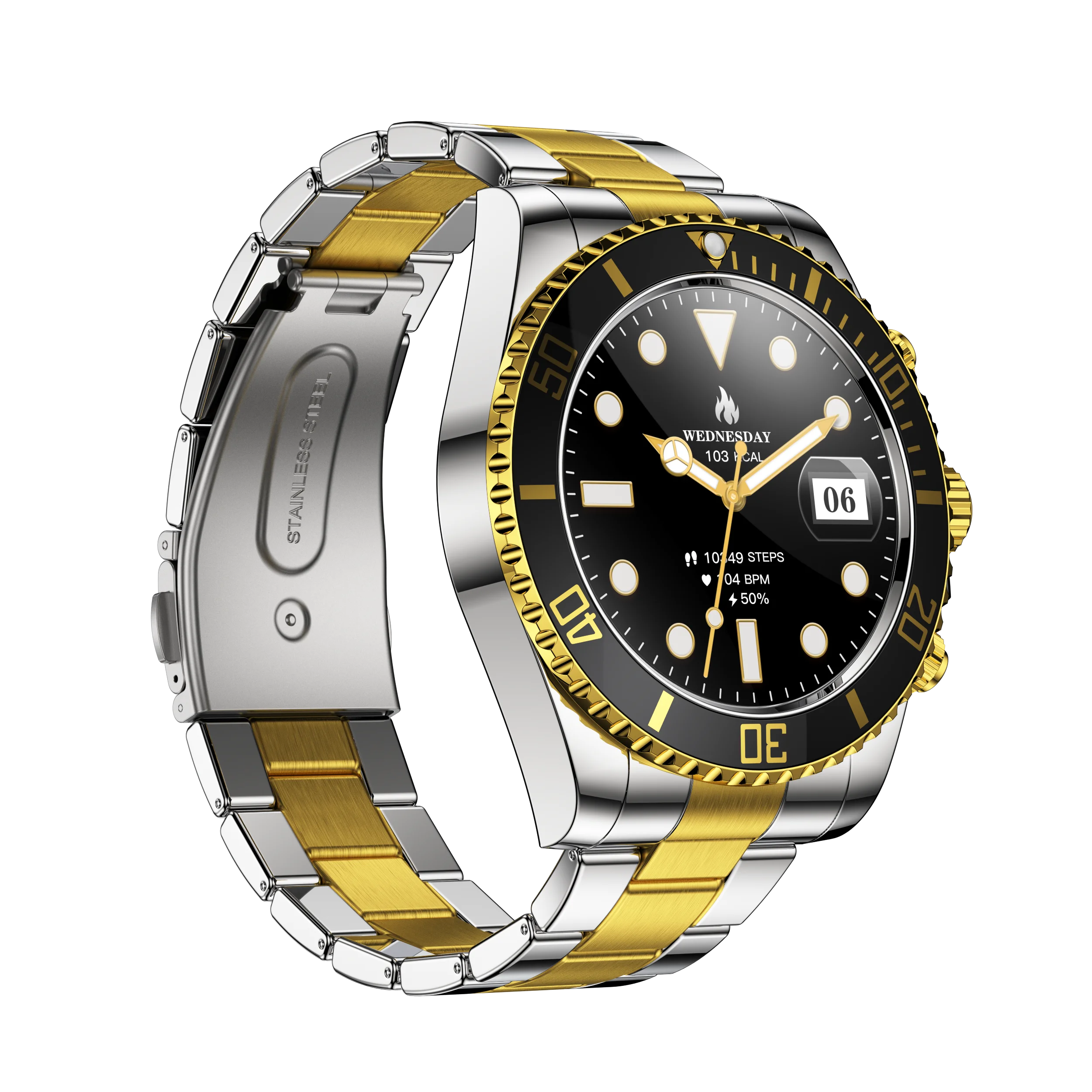Neue DM18 Smartwatch, Green Submariner Premium Herren-Smartwatch Luxus Bluetooth-Telefonie Sport Fitness IP68 wasserdichte Uhr