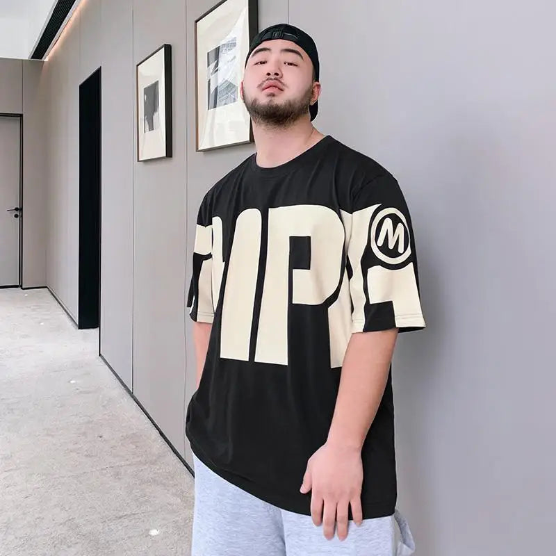 Herren T-Shirt lose Tops Baggy übergroßen Druck männliche T-Shirts Hemden o Hals Alphabet billige Kleidung und hochwertige gewöhnliche 5xl y2k