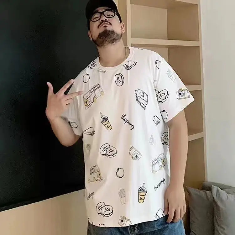 Herren T-Shirt lose Tops Baggy übergroßen Druck männliche T-Shirts Hemden o Hals Alphabet billige Kleidung und hochwertige gewöhnliche 5xl y2k
