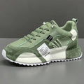 Männer Turnschuhe Plattform Casual Schuhe Trend Leder Runde Kappe Laufschuhe Im Freien Nicht-slip Schuhe Slip auf Atmungsaktive Männer schuhe