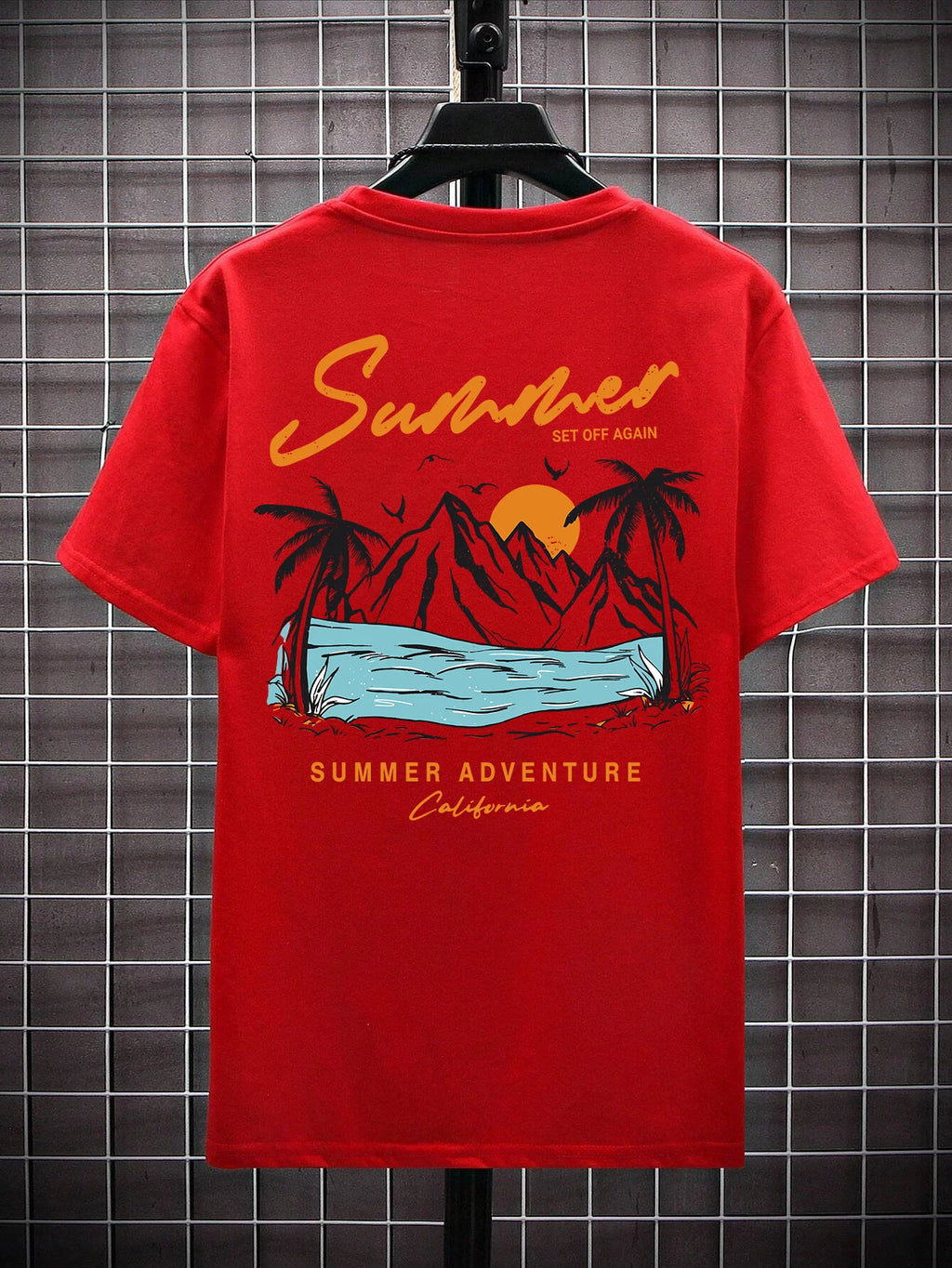 Sommer Set Off Again Adventure California Herren T-Shirt Baumwolle Lose T-Shirt Kleidung Mode Sweat Kleidung Übergroße Sommer Tops