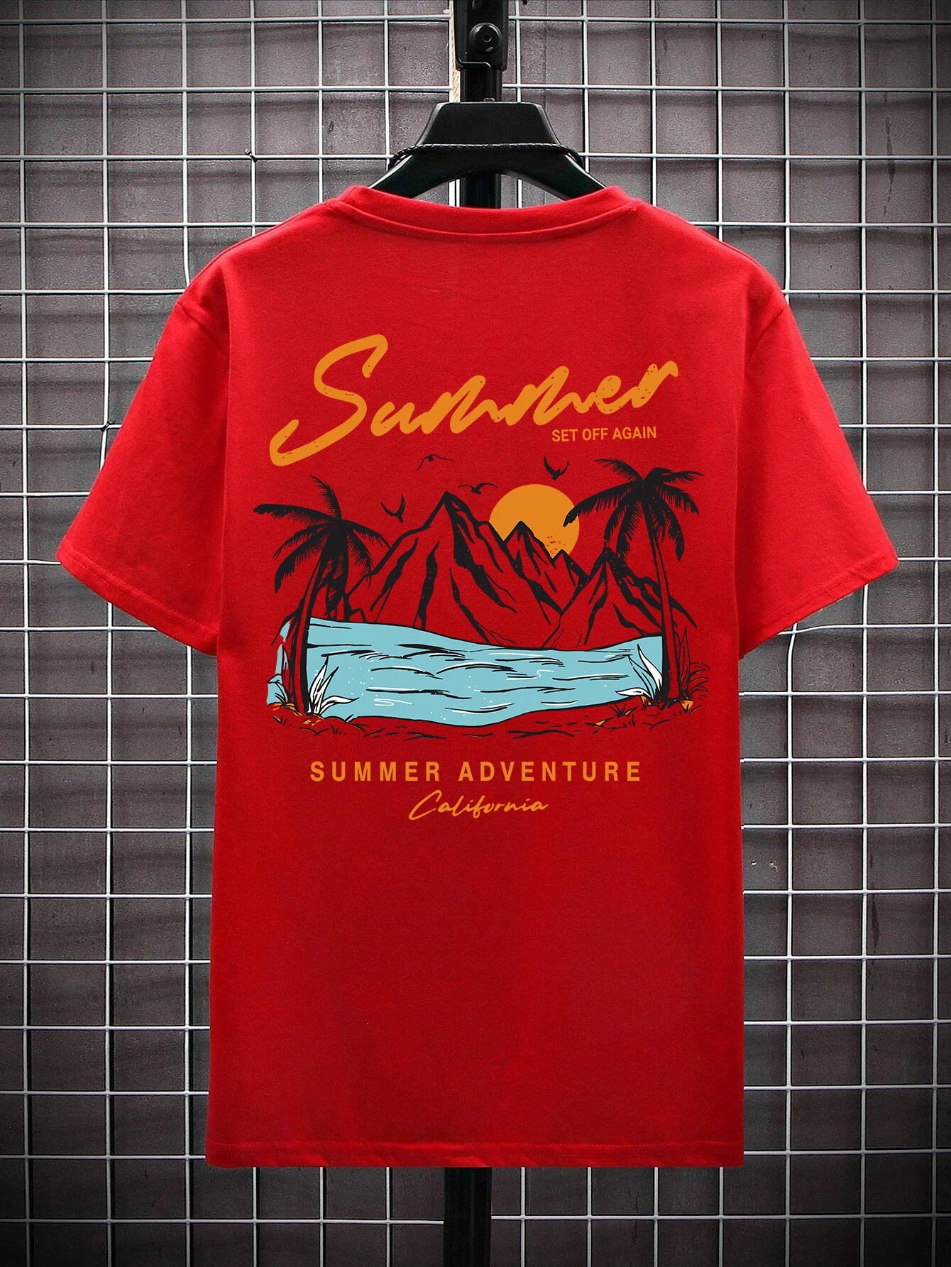 Sommer Set Off Again Adventure California Herren T-Shirt Baumwolle Lose T-Shirt Kleidung Mode Sweat Kleidung Übergroße Sommer Tops