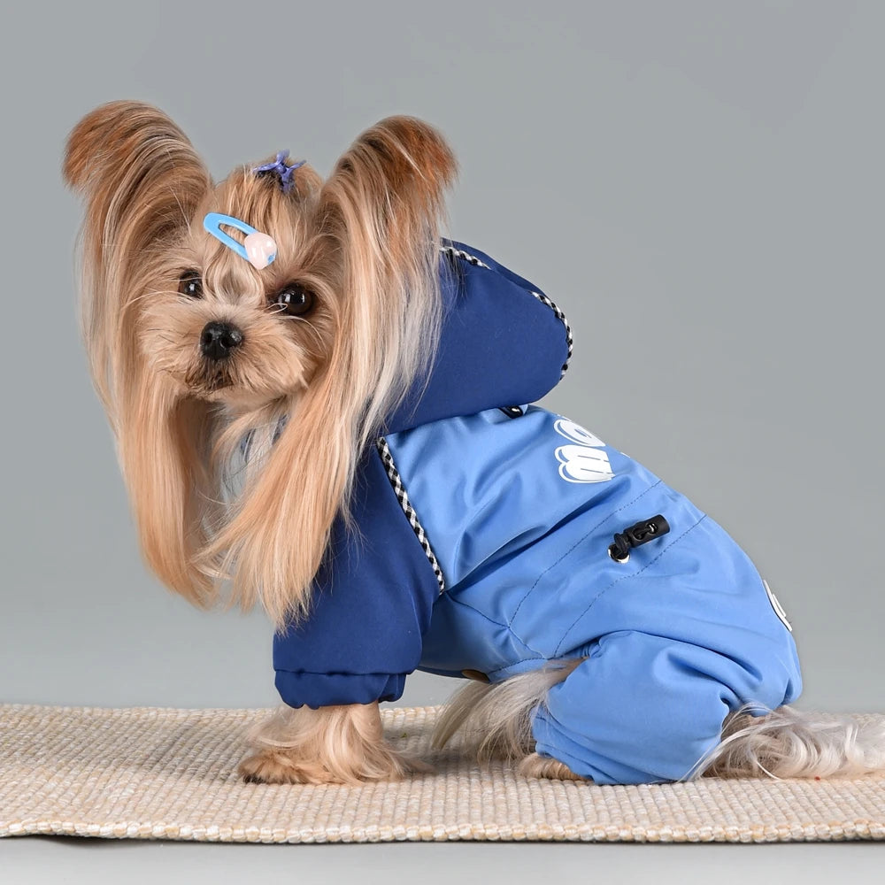 Harness Hoodie Overall Kleidung für Hunde für den Winter kleine mittelgroße Rassen Haustierkleidung für Katzen Welpen Tier Schneeanzug Mädchen