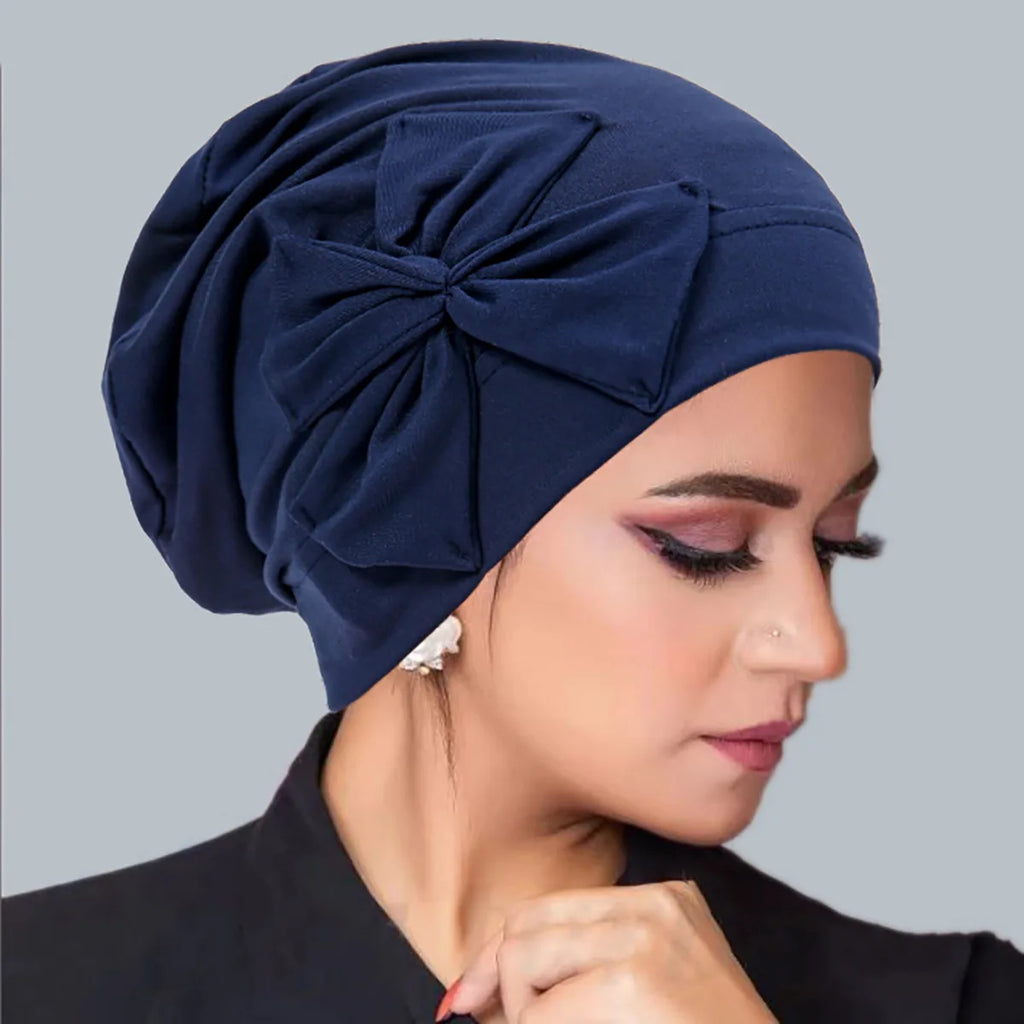 Neue Muslimische Frauen Innere Hijab Hut Bowknot Turban Indische Motorhaube Kopftuch Mützen Haarausfall Kopf Wrap Chemo Kappe Turbante Mujer