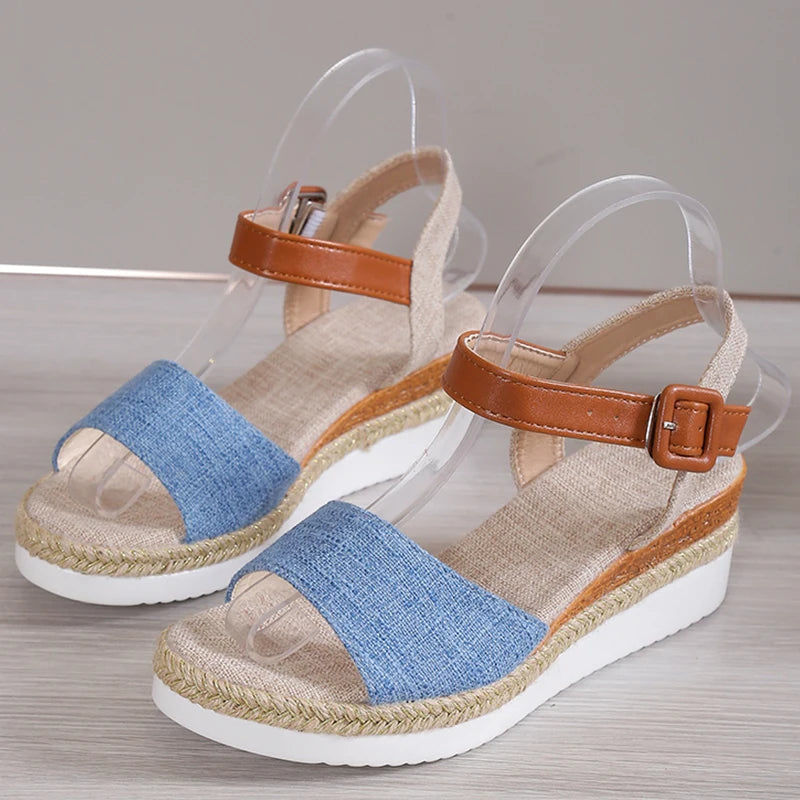 Sommer Frau Sandalen Schuhe Weiche Schuhe Frau Elegante Sandalen Frau Keil Damen Schuhe Party Schuhe Weibliche Frauen Sandale