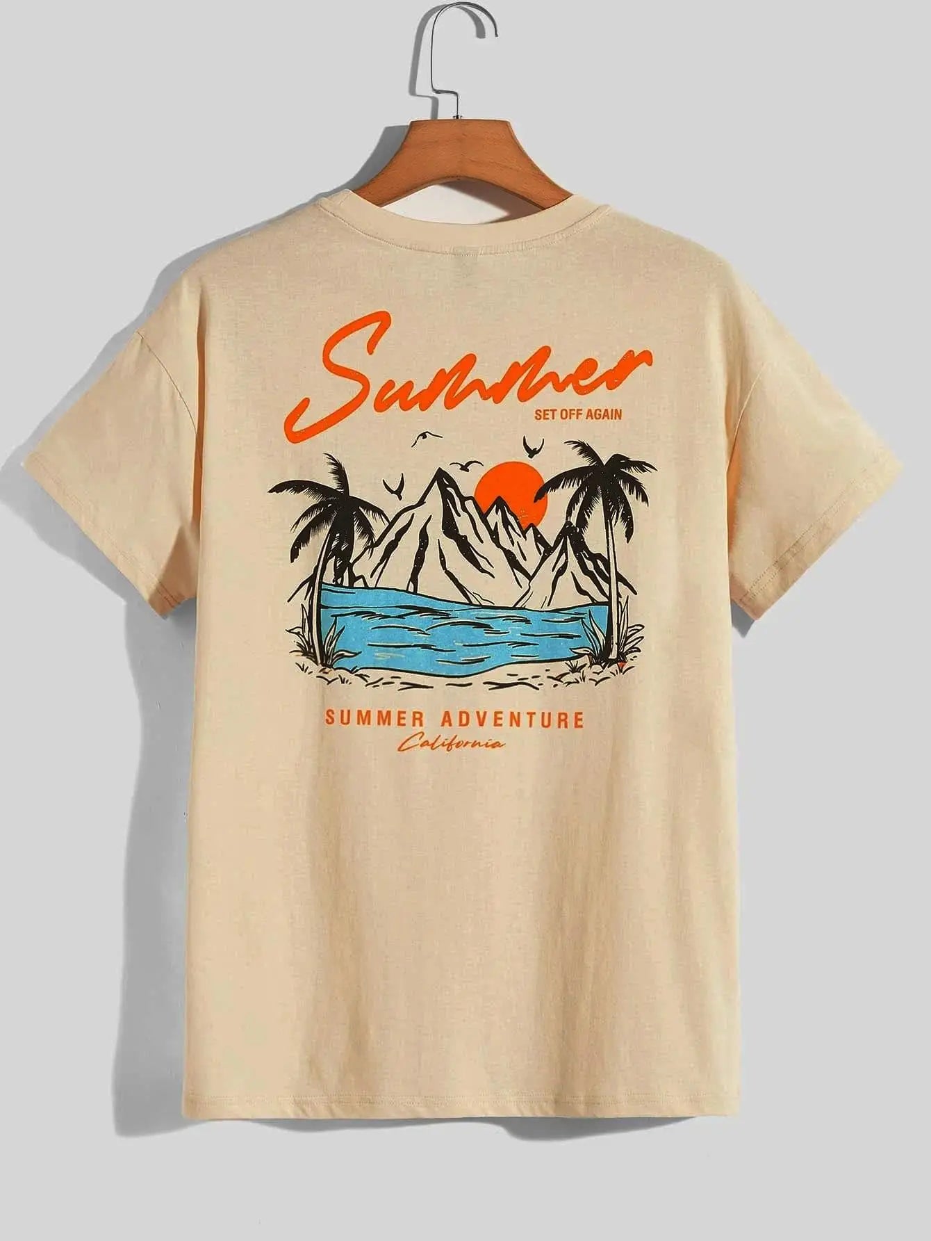 Sommer Set Off Again Adventure California Herren T-Shirt Baumwolle Lose T-Shirt Kleidung Mode Sweat Kleidung Übergroße Sommer Tops