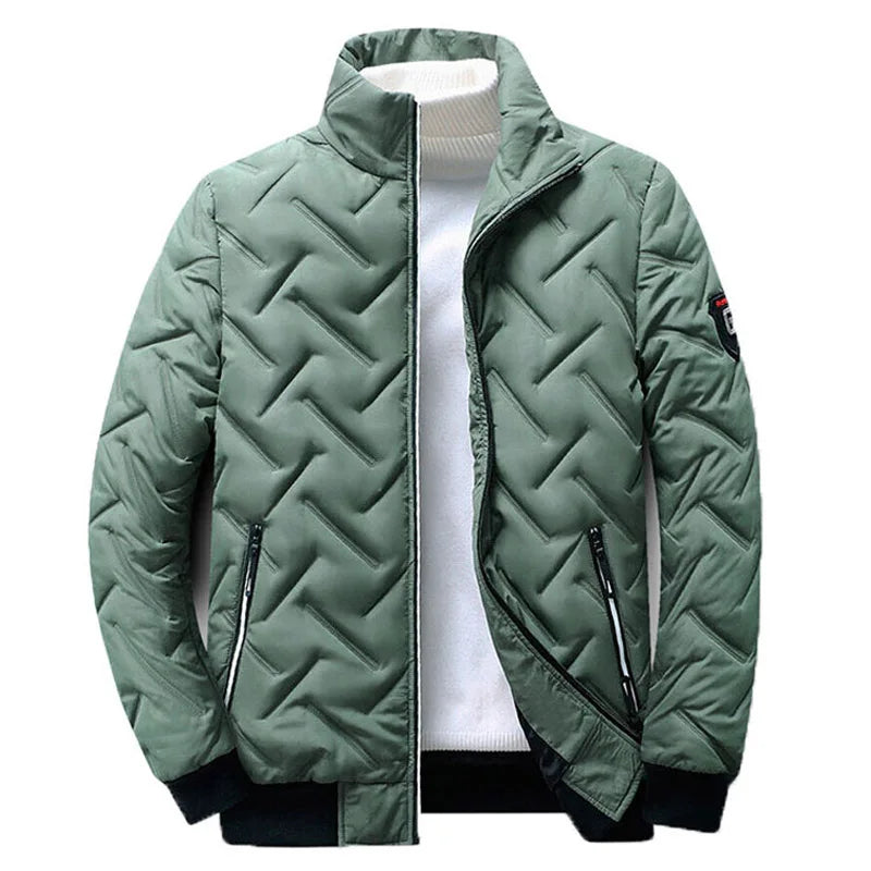 Herrenjacke, Mäntel, Herbst und Winter, lässig, solide, leicht, Parkas, lange Ärmel, Reißverschluss, gepolstert, Herrenparka, bequem, warm, Herrenjacken