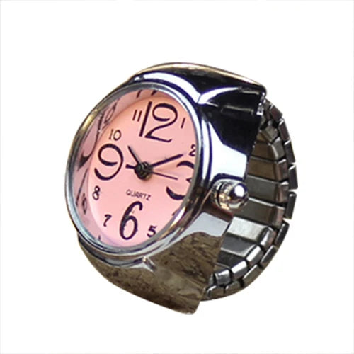 Vintage Punk Finger Uhr Mini Gummiband Legierung Uhren Paar Ringe Schmuck Uhr Retro Römischen Quarzuhr Ringe Frauen Männer