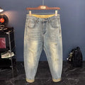 Jeans für Herren Frühling und Herbst, kleine zerrissene Jeans, Herren-Vintage-Hosen, trendige Marke, Harlan-Männerkleidung, Streetwear-Kleidung