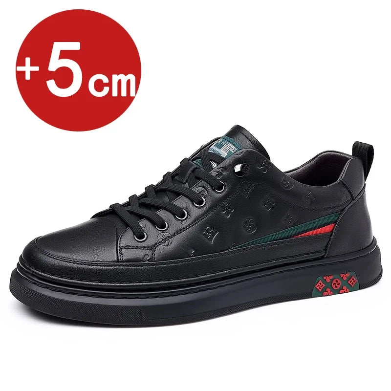 Mann Turnschuhe 2024 lente heren lifts choenen heren loafers mit zacht lederen mocassins hoogte verhoogd 5cm groter schoenen