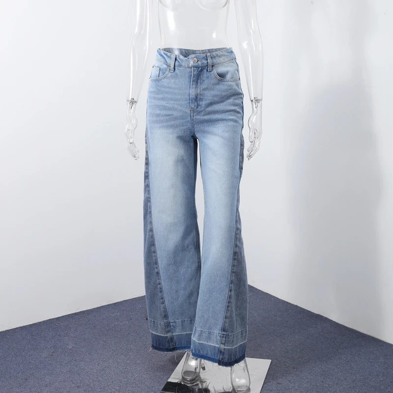 enim Jeans-Hose, hohe Taille, weites Bein, Baggy-Hose für Damen, 2025, neue lässige tägliche Streetwear-Hose