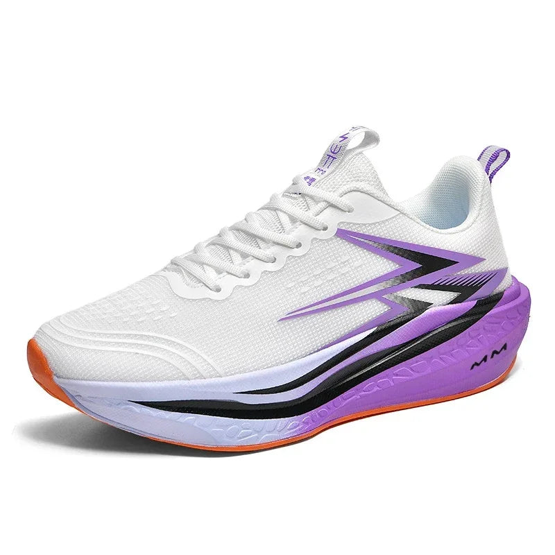 Herren Damen Carbonplatte Laufschuhe Weiche Dämpfung Stoßabsorbierende Sportschuhe Unisex Sneakers Leichte Rutschfeste Trainingsschuhe