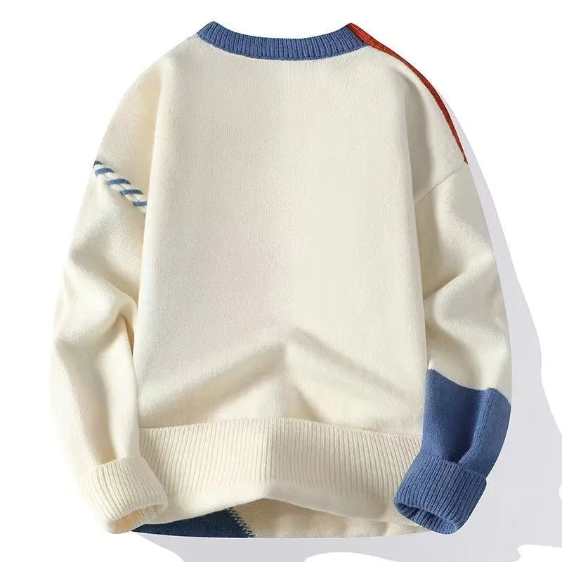 Männer Herbst Übergroßen Japan Harajuku Pullover Vintage Gestrickte männer Rock Hip Hop Plüsch Warme O Neck Pullover Männer der Kleidung Neue 2024