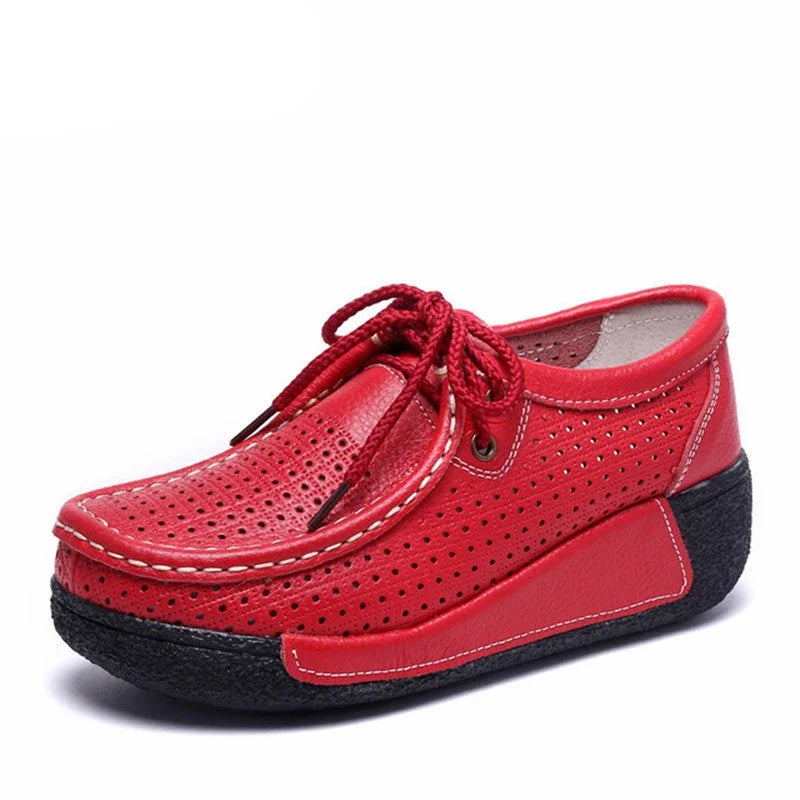 Winter Schuhe Aus Echtem Leder Frauen Flache Plattform Schuhe Casual Frauen Müßiggänger Plüsch Frauen Slip-on Sneakers für Frauen