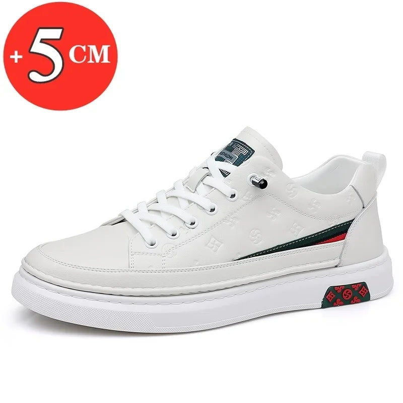 Mann Turnschuhe 2024 lente heren lifts choenen heren loafers mit zacht lederen mocassins hoogte verhoogd 5cm groter schoenen