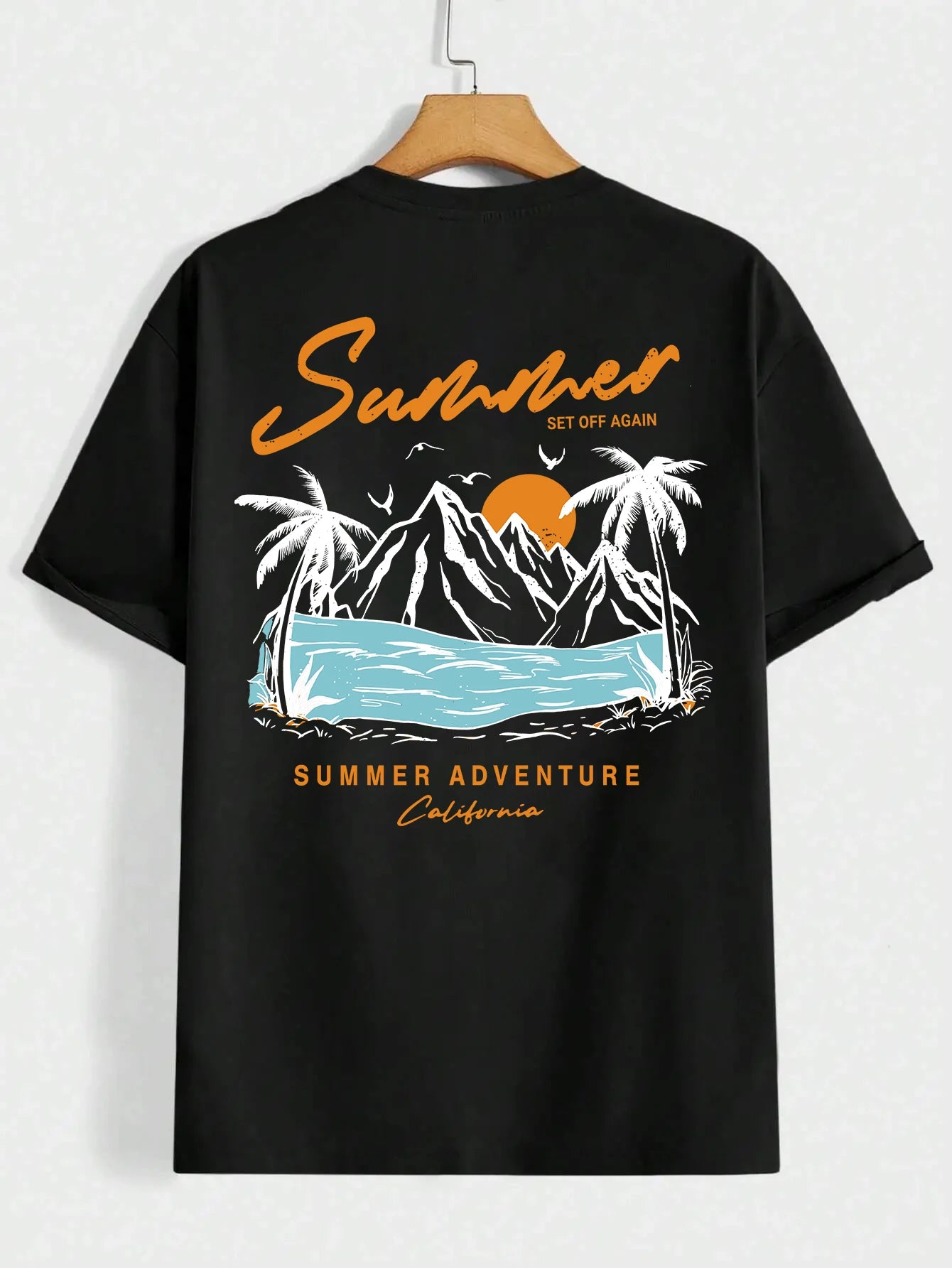 Sommer Set Off Again Adventure California Herren T-Shirt Baumwolle Lose T-Shirt Kleidung Mode Sweat Kleidung Übergroße Sommer Tops