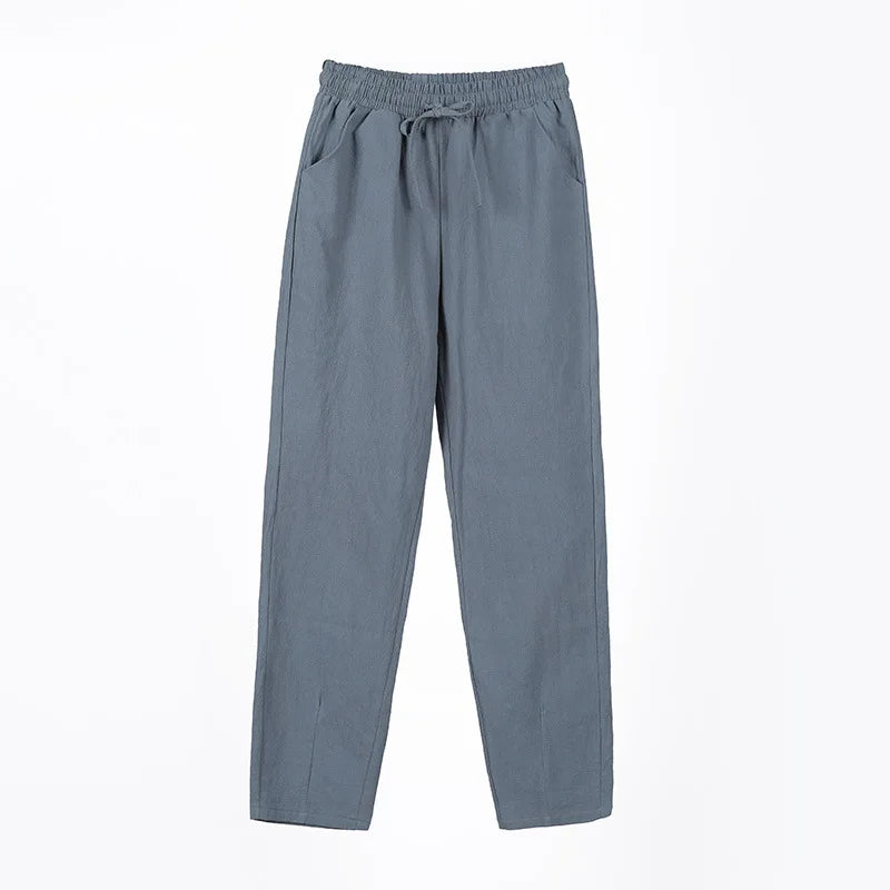 Frauen Frühling Sommer Hosen Baumwolle solide elastische Taille Süßigkeiten Farben Mode Harems hose lässige weibliche Hosen