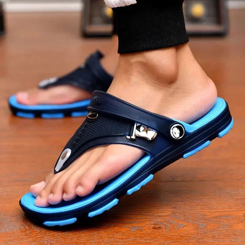 Männer Flip Flops Strands andalen Sommer Mann Schuhe flach rutsch fest Modedesigner Hausschuhe Gummi Freizeit schuh Zapatos Para