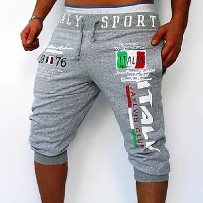 Herren-Sportshorts, Sweat-Shorts, Capri-Hose, Kordelzug, Druck, Buchstabe, Sport, Outdoor, Wochenende, Streetwear, stilvolle Jogginghose für Herren