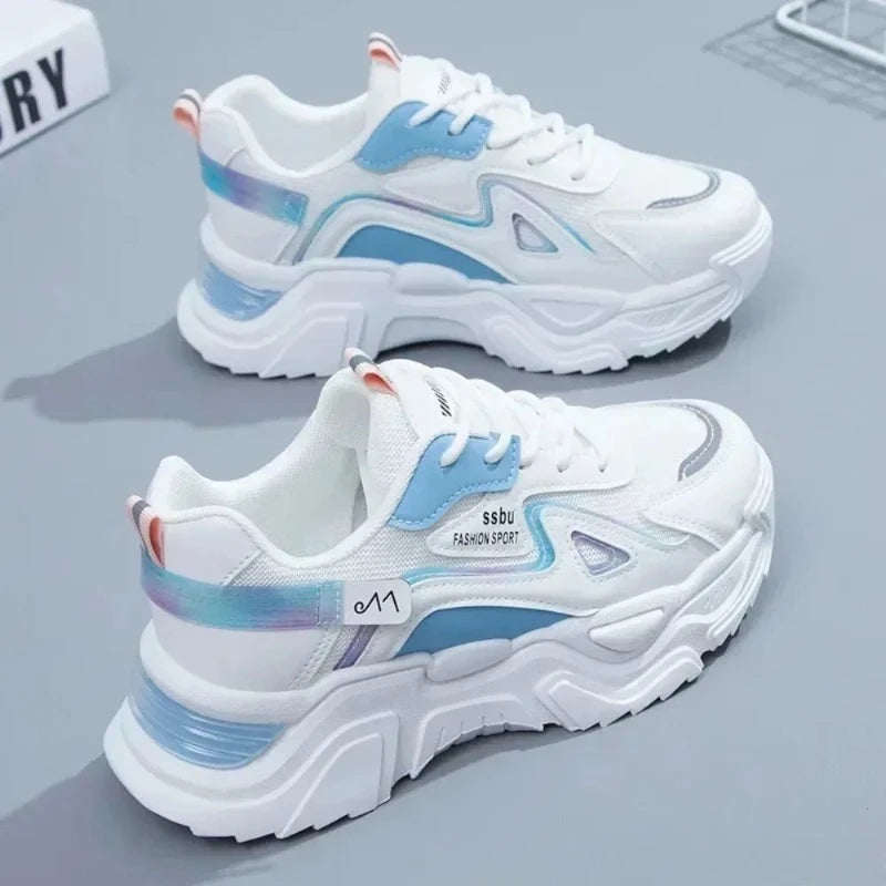 Turnschuhe Frauen Plattform Flache Schuhe Frau Schuhe Grün Casual Trainer Damen Chunky Turnschuhe Frauen Schuhe