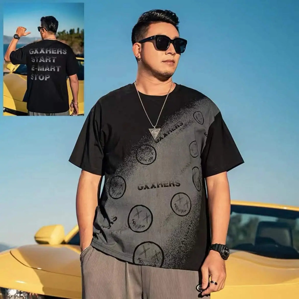 Herren T-Shirt lose Tops Baggy übergroßen Druck männliche T-Shirts Hemden o Hals Alphabet billige Kleidung und hochwertige gewöhnliche 5xl y2k