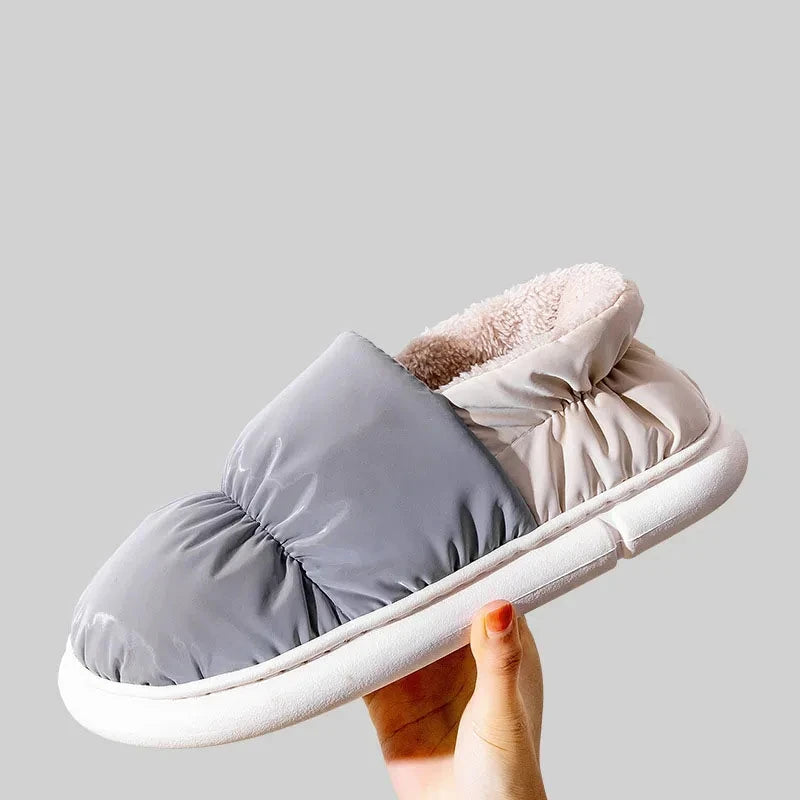 KIDMI Winter Herren Hausschuhe Warme Frauen Hausschuhe Im Freien Rutschfeste Männer Baumwolle Stiefel Flauschige Fuzzy Männer Schuhe Casual Pelzigen Hausschuhe