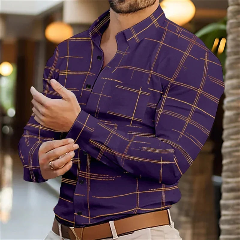 Herren-Business-Revershemd, Büro, lässig, Outdoor, Straßenhemd, weich und bequem, hochwertiges Herren-Top, große Größe XS-6XL
