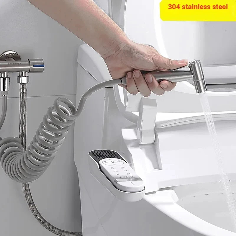 Hand-Bidet-Sprühset, Spritzpistole aus Edelstahl 304, Dusche, Hand-WC-Bidet-Wasserhahn, Sprühgerät, Duschdüse, selbstreinigend