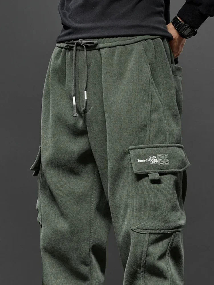 Frühling Herbst Neue Stil Elastische Taille Casual Hosen für Männer Stretch Gerade Kordelzug Harem Jogging Sport Lange Hosen Männlich
