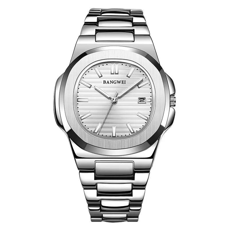 2024 neue Luxus Männer Quarzuhren 30m wasserdicht automatische Datums uhr Mann Edelstahl Sport Chronograph Uhr für Männer Uhr