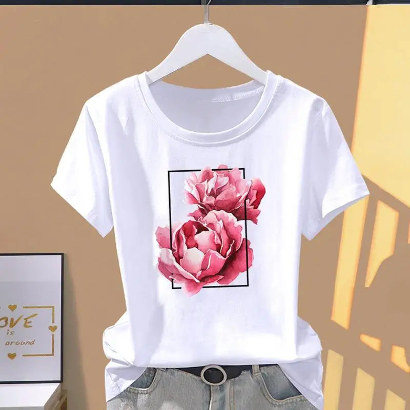 Modal Weibliche Druck Mode Nette Internet Celebrity kurzarm T-shirt Frauen Kleidung Tops Übergroßen T Shirt