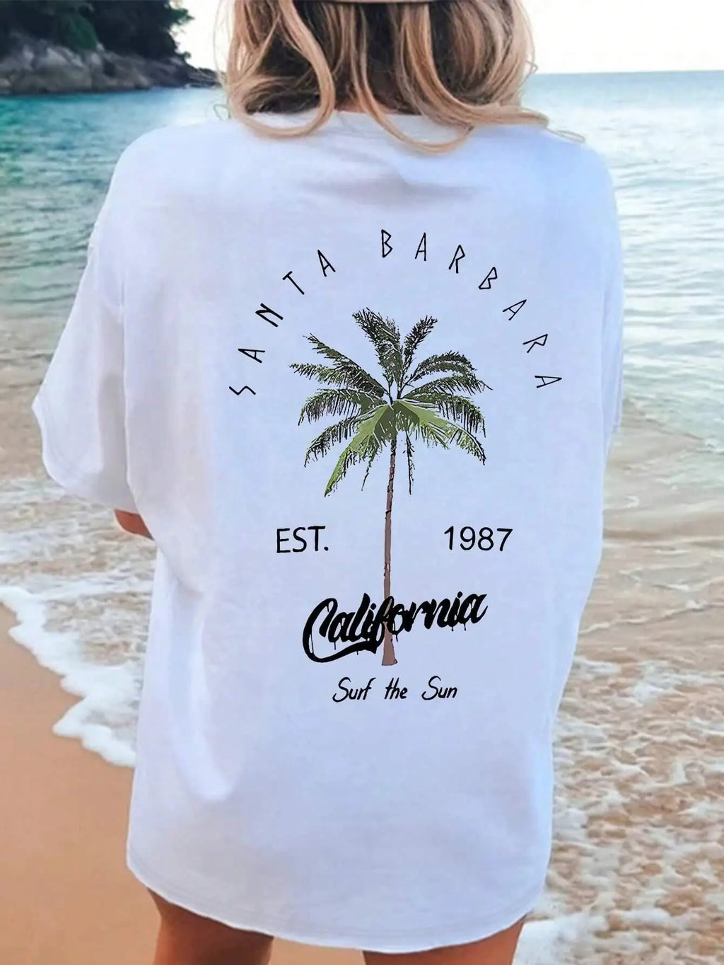 100% Baumwolle Frauen T-Shirt Galafonia Kokospalme gedruckt T-Shirt Sommer bequeme lose Tops Street Fashion weibliche Kleidung