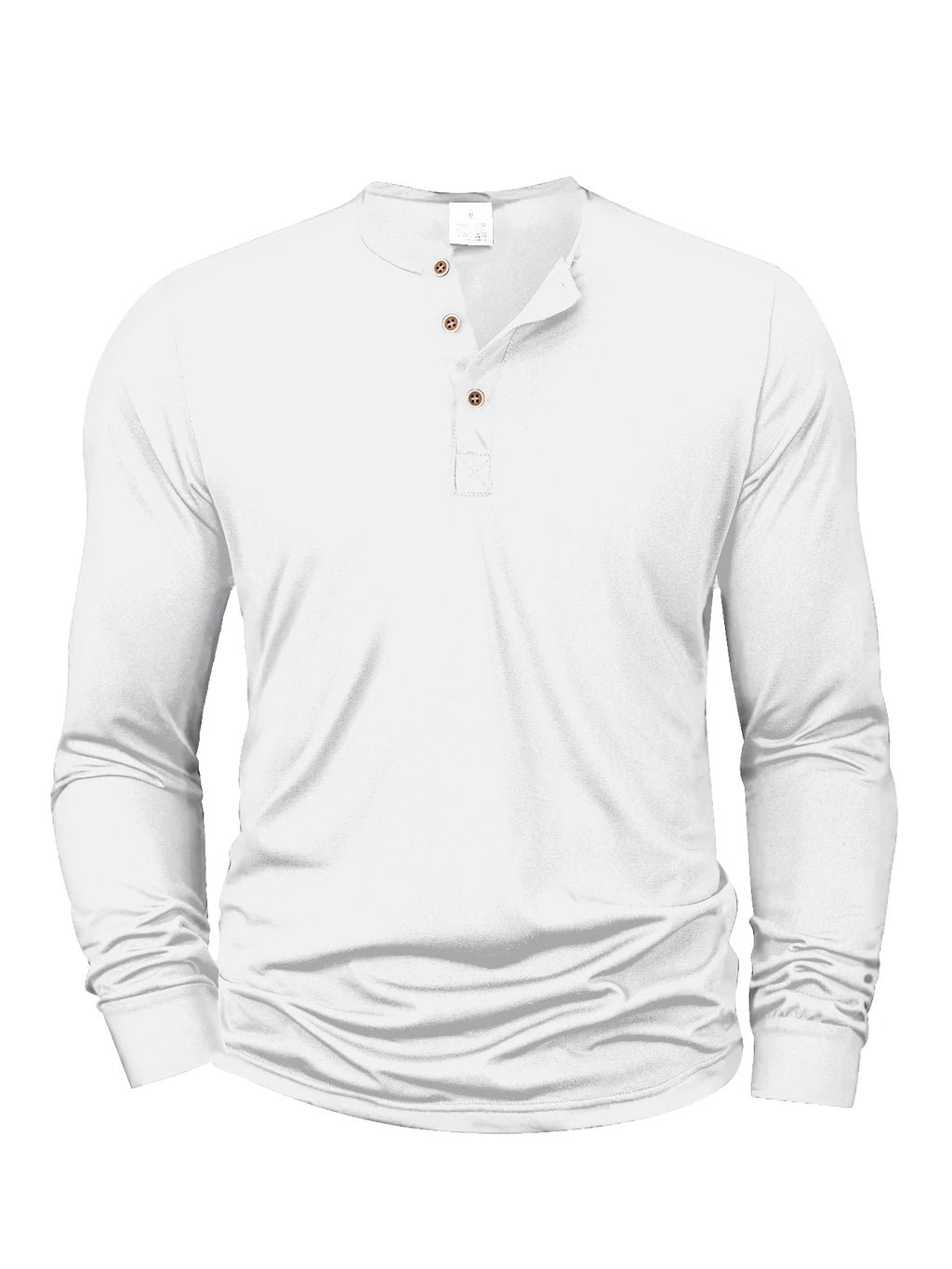 Langärmliges Herren-T-Shirt mit Henley-Ausschnitt, schmale Passform, T-Shirt mit lässigem Knopf, bequemes Fitness-T-Shirt, gemütliches Oberteil