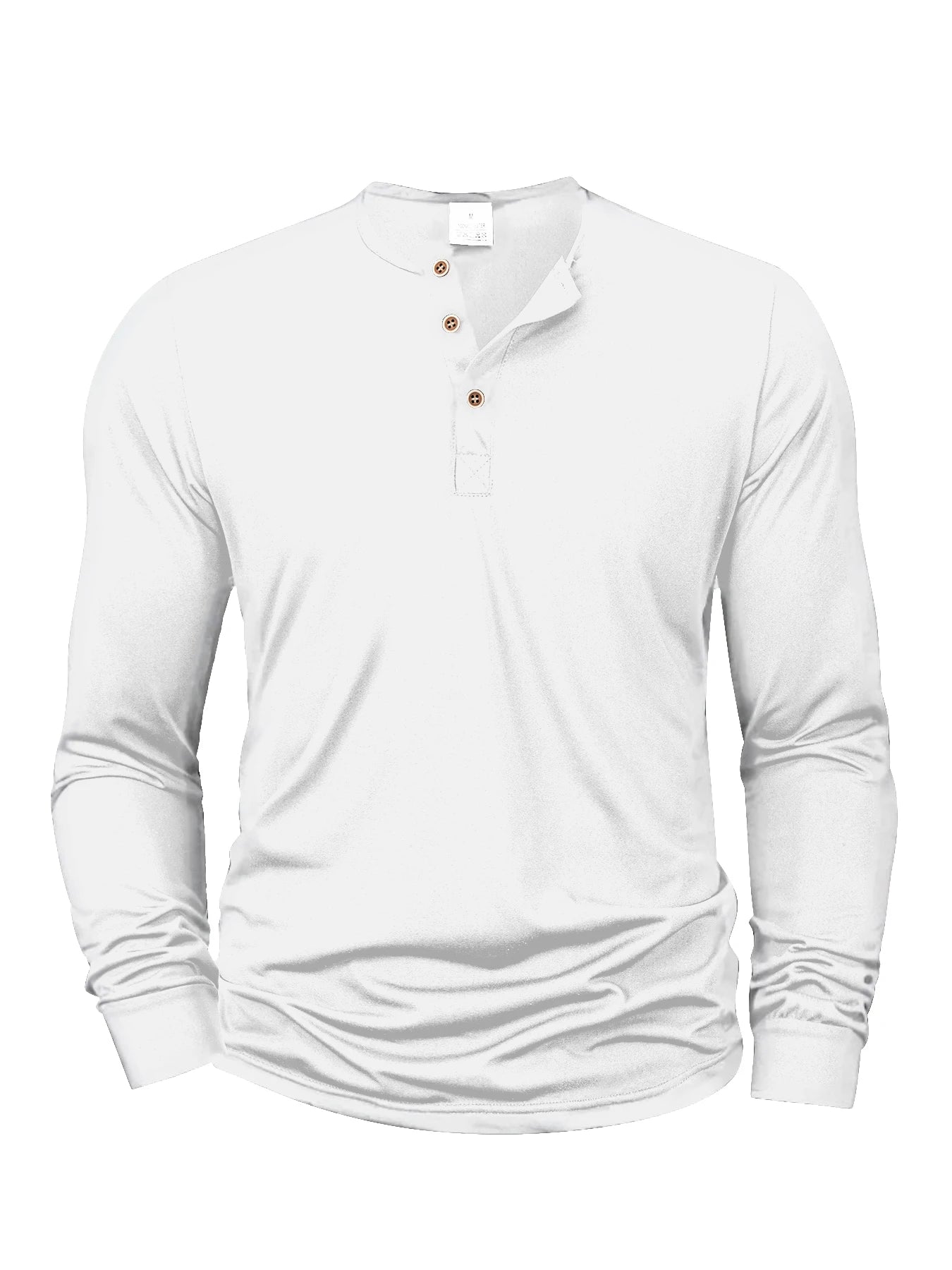 Langärmliges Herren-T-Shirt mit Henley-Ausschnitt, schmale Passform, T-Shirt mit lässigem Knopf, bequemes Fitness-T-Shirt, gemütliches Oberteil