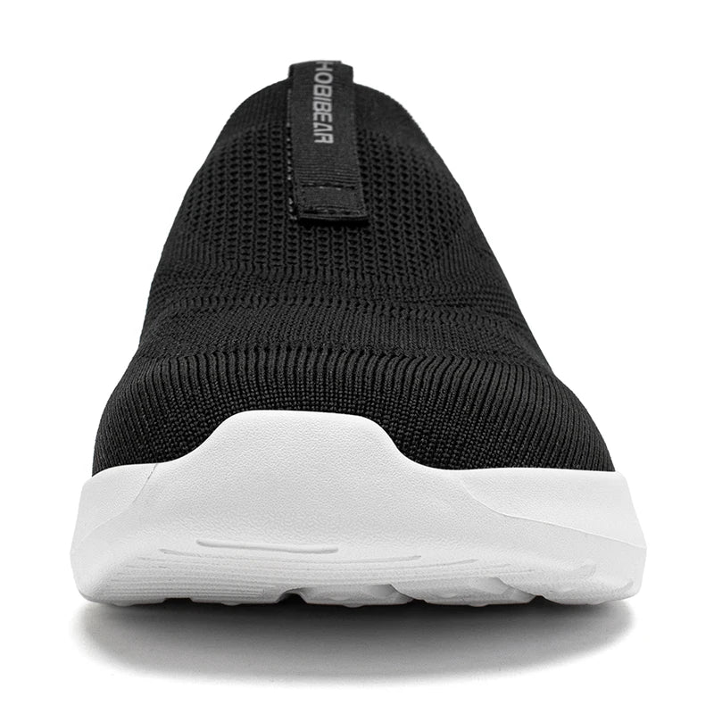 HOBIBEAR Unisex-Laufschuhe, breite Zehen, bequeme, rutschfeste Turnschuhe, atmungsaktive Mesh-Slip-On-Wanderschuhe