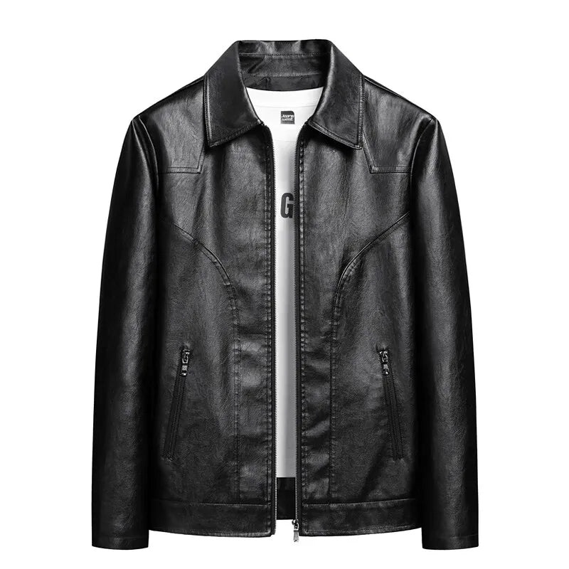 Herrenmantel, Lederjacke, PU-Jacke, schwarz, hellgrün optional, asiatische Größe M-7XL