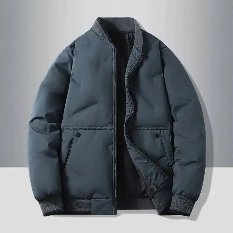 Herbst- und Winter-Baseballkragen, modische und vielseitige Baumwolljacke für Herren, warme Baumwolljacke für den Außenbereich, Baseballjacke,