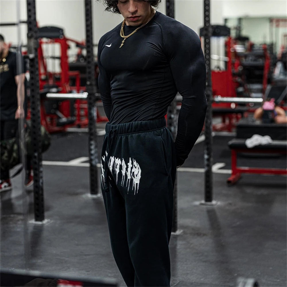 Herbst Frühling Neue Marke Herren Gym Jogger Baumwolle Hosen Streetwear Jogginghose Sport Leggings Hosen Fitness Bodybuilding Böden