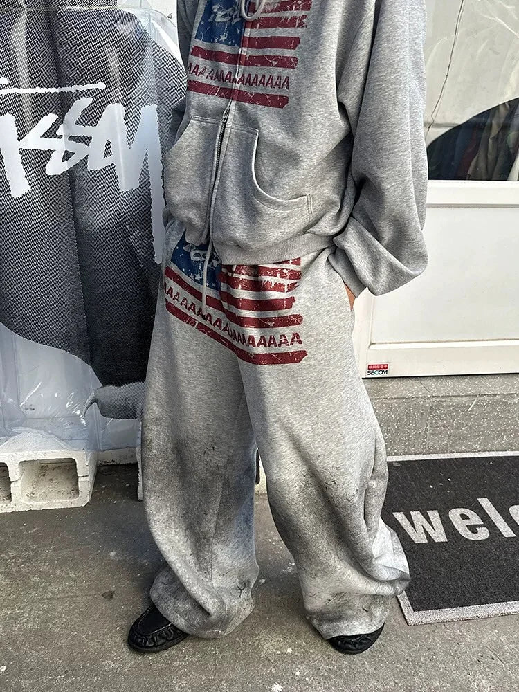 Y2k Baggy Sport Hosen Männer und Frauen Harajuku Retro Brief Gedruckt Casual Hosen Amerikanische Gothic Mode Niedrige Taille Sport Hosen