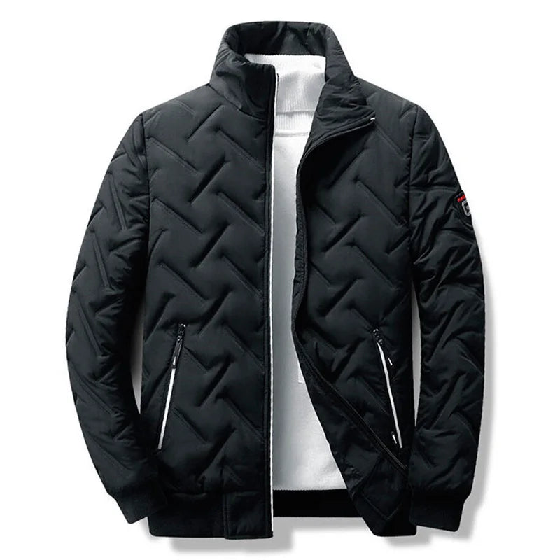 Herrenjacke, Mäntel, Herbst und Winter, lässig, solide, leicht, Parkas, lange Ärmel, Reißverschluss, gepolstert, Herrenparka, bequem, warm, Herrenjacken