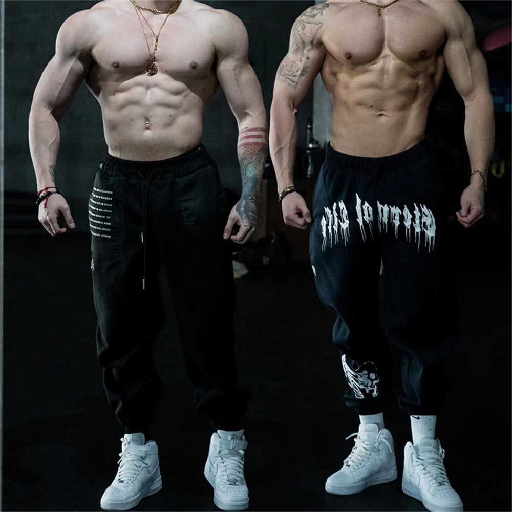 Herbst Frühling Neue Marke Herren Gym Jogger Baumwolle Hosen Streetwear Jogginghose Sport Leggings Hosen Fitness Bodybuilding Böden