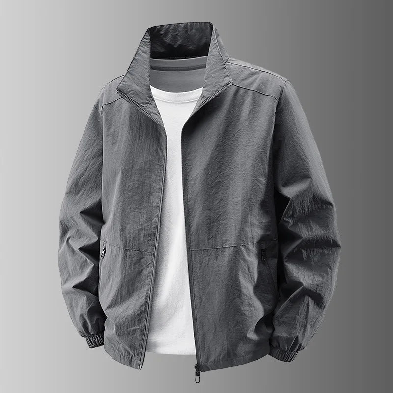 Summer Men Outdoor Thin Jackets Breathable and Windproof Quick Drying Jackets Casual Coats Male Lightweight Loose Jackets 5X