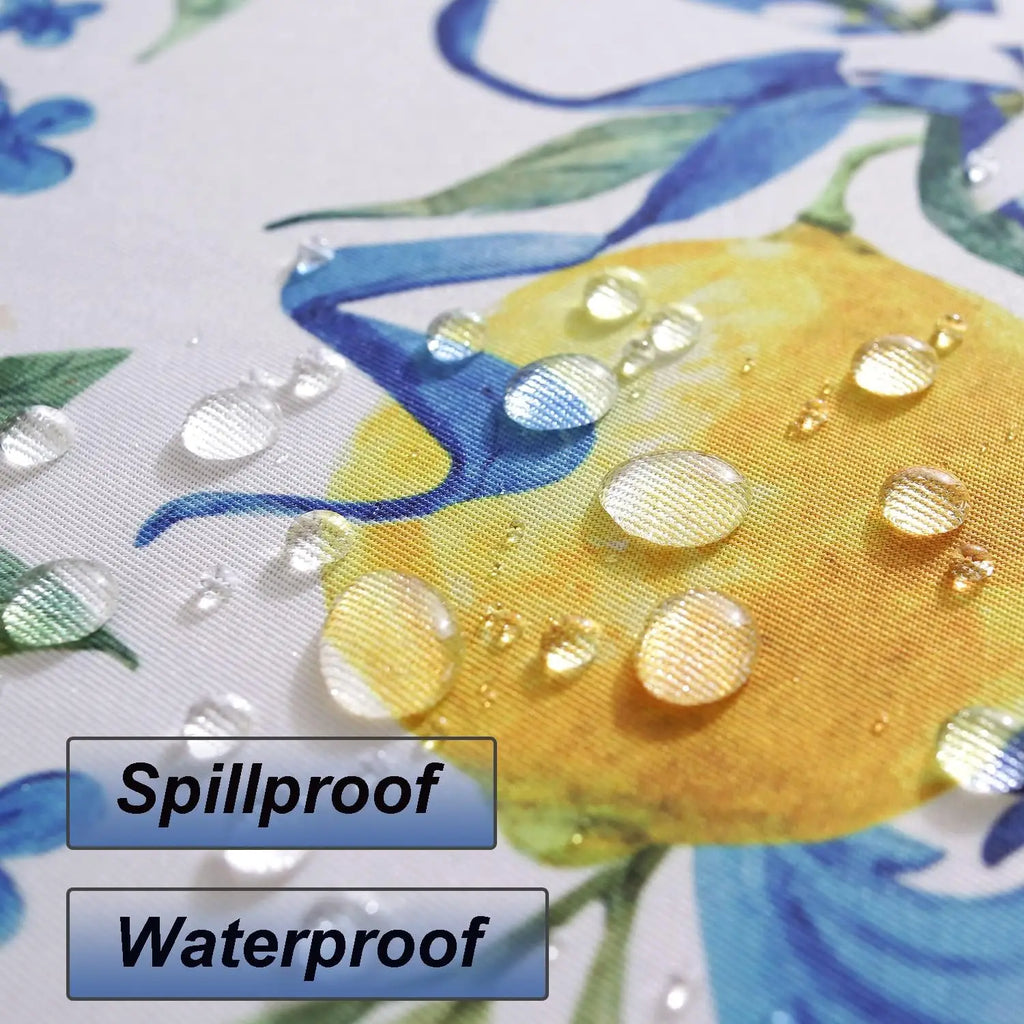 Sommer Zitronenblume Rechteck Wasserdichte Tischdecke Party Dekor Waschbar Bauernhaus Küche Esszimmer Tischdecke Hochzeitsdekorationen