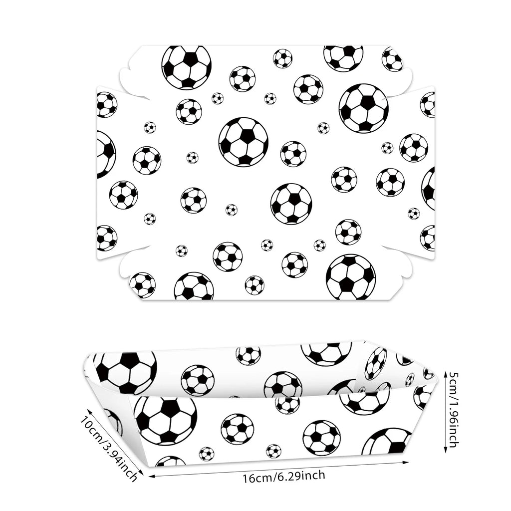 5/10/20 stücke Fußball Geburtstag Party Lebensmittel Boot Tabletts Papier Lebensmittel Tabletts Einweg Serviertabletts Fußball Thema Party liefert