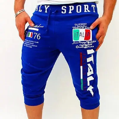 Herren-Sportshorts, Sweat-Shorts, Capri-Hose, Kordelzug, Druck, Buchstabe, Sport, Outdoor, Wochenende, Streetwear, stilvolle Jogginghose für Herren